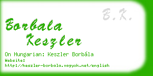 borbala keszler business card